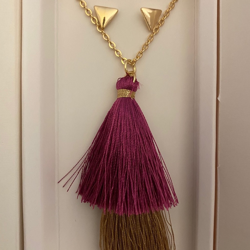 Lily Sky Designs TASSEL NECKLACE and EARRINGS Set